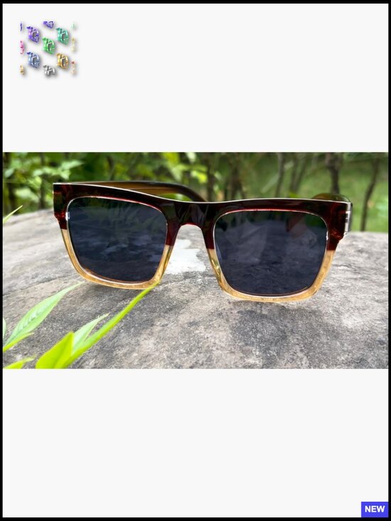 Acetate Square Sunglasses Oversized Retro Shades UV400 Protection Trendy